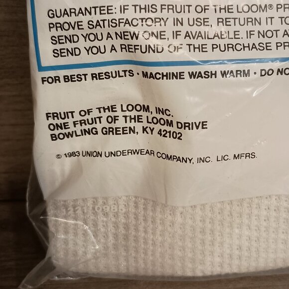 Vintage Fruit of the Loom Men's 1 Thermal  Shirt Size Medium 38-40 1983 New - Picture 4 of 8